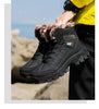 Men Winter Snow Boots Waterproof Leather Outdoor Hiqh Quality Boots Training Boots Non-Slip Warm Waterproof Mid Calf Shoes Outdoor Hiking Climbing Full Fur Lined Design by Stevvex