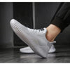 Mens Breathable White Trendy Sneakers Casual Design Light Walking Running Trainers Casual Breathable Mesh Men Running Shoes Walking Sneakers by Stevvex