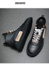 Mens Handmade Sneakers Leather Breathable Dress Shoes Luxury Shoes Casual Shoes Flat Footwear Classic Black White Men Fashion Walking Leather Mens Sneakers by Stevvex