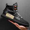Mens Handmade Sneakers Leather Breathable Dress Shoes Luxury Shoes Casual Shoes Flat Footwear Classic Black White Men Fashion Walking Leather Mens Sneakers by Stevvex