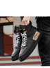 Mens Handmade Sneakers Leather Breathable Dress Shoes Luxury Shoes Casual Shoes Flat Footwear Classic Black White Men Fashion Walking Leather Mens Sneakers by Stevvex