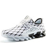 Mens Lightweight Breathable White Sneakers Casual Spring New Fashion Comfortable Walking Slip-On Sneakers Breathable Fashion Athletic Gym Casual Tennis Sneakers Modern Design Shoes by Stevvex