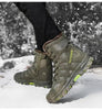 Mens Outdoor Sports Hiking Boots Wear Resisting Work Shoes Footwear Mountain Sport Mid-Cut Black Hiking Boots Outdoor Mountaineering Outdoor Winter Shoes by Stevvex