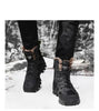 Mens Outdoor Sports Hiking Boots Wear Resisting Work Shoes Footwear Mountain Sport Mid-Cut Black Hiking Boots Outdoor Mountaineering Outdoor Winter Shoes by Stevvex