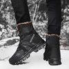 Mens Outdoor Sports Hiking Boots Wear Resisting Work Shoes Footwear Mountain Sport Mid-Cut Black Hiking Boots Outdoor Mountaineering Outdoor Winter Shoes by Stevvex