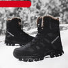 Mens Outdoor Sports Hiking Boots Wear Resisting Work Shoes Footwear Mountain Sport Mid-Cut Black Hiking Boots Outdoor Mountaineering Outdoor Winter Shoes by Stevvex