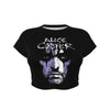 MERCHMOMENT Alice Cooper Vintage Look Women's Crop Top [Apparel] by Rock Band Apparel