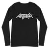 MERCHMOMENT Anthrax - White Classic Logo Long Sleeve T-Shirt [Apparel] by Rock Band Apparel