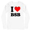 MERCHMOMENT Backstreet Boys - Love BSB White Long Sleeve T-Shirt [Apparel] by Rock Band Apparel