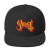 MERCHMOMENT Ghost Yellow Logo Black Embroidered Snap Back Hat [Apparel] by Rock Band Apparel
