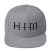 MERCHMOMENT HIM Classic Logo Grey Embroidered Snap Back Hat [Apparel] by Rock Band Apparel