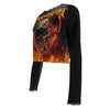 MERCHMOMENT Megadeth Flaming Vic Women's Mesh Top [Apparel] by Rock Band Apparel