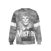 MERCHMOMENT Misfits Folded Skull All Over Print Sweatshirt [Apparel] by Rock Band Apparel