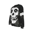 MERCHMOMENT Misfits Giant Skull All Over Print Sweatshirt [Apparel] by Rock Band Apparel