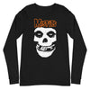 MERCHMOMENT Misfits - Orange Skull Long Sleeve T-Shirt [Apparel] by Rock Band Apparel