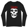 MERCHMOMENT Misfits - Red Skull Long Sleeve T-Shirt [Apparel] by Rock Band Apparel