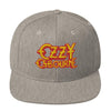 MERCHMOMENT Ozzy Osborne Grey Embroidered Snapback Hat [Apparel] by Rock Band Apparel