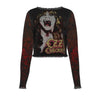 MERCHMOMENT Ozzy Osbourne Vampire Women's Mesh Top [Apparel] by Rock Band Apparel