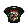 MERCHMOMENT Rob Zombie Clown Skull Women's Crop Top [Apparel] by Rock Band Apparel