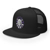 MERCHMOMENT Rob Zombie Purple Circle Embroidered Trucker Hat [Apparel] by Rock Band Apparel
