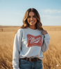 Merica Red Logo Graphic Sweatshirt by Wild Junkie