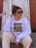 Merry & Bright Camo Leopard Check Bulbs Graphic Sweatshirt by Ocean & 7th