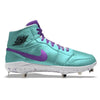 "Metallic Charlotte" Jordan 1 Retro Cleats by Stadium Custom Kicks
