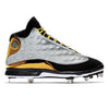 "Metallic Glitter" Jordan 13 Retro Cleats by Stadium Custom Kicks
