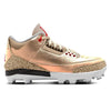 "Metallic Gold" Jordan 3 Retro MCS Cleats by Stadium Custom Kicks