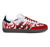 "Metallic Red Flames" Adidas Sambas Shoes by Stadium Custom Kicks