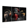 3 Wise Monkeys Mega Glass Wall Art by Insigneart USA