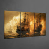 Red Storm Mega Glass Wall Art by Insigneart USA
