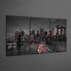 City at Night Mega Glass Wall Art by Insigneart USA