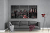 City at Night Mega Glass Wall Art by Insigneart USA
