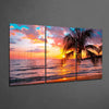 Sunset at the Beach Mega Glass Wall Art by Insigneart USA