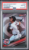 Graded 2022 Topps Bowmans Best Brooks Lee #TP6 Top Prospects Rookie RC Baseball Card PSA 10 Gem Mint