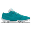 "Miami Color Rush” Jordan 1 Vapor Edge Low Cleats by Stadium Custom Kicks
