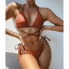 Micro Bikini Crisscross Swimwear Women's Two Piece Swimsuit Bathing Suit Bandage Woman Swimsuit Female Thong Bikinis Set 2 Piece Women Bathing Suit Beachwear by Stevvex