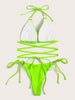 Micro Bikini Crisscross Swimwear Women's Two Piece Swimsuit Bathing Suit Bandage Woman Swimsuit Female Thong Bikinis Set 2 Piece Women Bathing Suit Beachwear by Stevvex