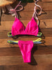 Micro Bikini Set For Women Black Blue Green Pink String Swimwear Women's Halter String Triangle Bikini Set Charming Swimwear Two Piece Swimsuit Women's Swimsuit Push Up Bathers Bathing Suit Bikinis by Stevvex