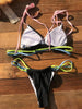 Micro Bikini Set For Women Black Blue Green Pink String Swimwear Women's Halter String Triangle Bikini Set Charming Swimwear Two Piece Swimsuit Women's Swimsuit Push Up Bathers Bathing Suit Bikinis by Stevvex