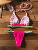 Micro Bikini Set For Women Black Blue Green Pink String Swimwear Women's Halter String Triangle Bikini Set Charming Swimwear Two Piece Swimsuit Women's Swimsuit Push Up Bathers Bathing Suit Bikinis by Stevvex