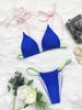 Micro Bikini Set For Women Black Blue Green Pink String Swimwear Women's Halter String Triangle Bikini Set Charming Swimwear Two Piece Swimsuit Women's Swimsuit Push Up Bathers Bathing Suit Bikinis by Stevvex