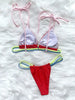 Micro Bikini Set For Women Black Blue Green Pink String Swimwear Women's Halter String Triangle Bikini Set Charming Swimwear Two Piece Swimsuit Women's Swimsuit Push Up Bathers Bathing Suit Bikinis by Stevvex