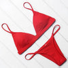 Micro Mini Bikini Swimwear Women Halter Push Up Bikini Set Padded Bra Women's Underwired Triangle Bathing Two Pieces Swimsuit Bikini Set Swimsuit Bandage Swim Suit by Stevvex