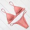 Micro Mini Bikini Swimwear Women Halter Push Up Bikini Set Padded Bra Women's Underwired Triangle Bathing Two Pieces Swimsuit Bikini Set Swimsuit Bandage Swim Suit by Stevvex