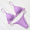 Micro Mini Bikini Swimwear Women Halter Push Up Bikini Set Padded Bra Women's Underwired Triangle Bathing Two Pieces Swimsuit Bikini Set Swimsuit Bandage Swim Suit by Stevvex