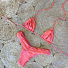 Micro Pleated Bikini Women Swimsuit Halter Bikini Set Triangle Swimwear Female Beach Wear Bathing Suit Two Piece Bikini Double Shoulder Straps Cute Swimsuit Triangle Bathing by Stevvex