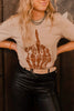 Middle Finger Skeleton Graphic Tee by Wild Junkie