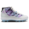 "Midnight Bloom" Jordan 11 Retro MCS Cleats by Stadium Custom Kicks